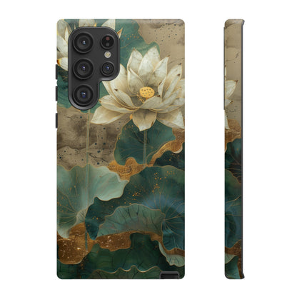 Zen Stained Glass Lotus Floral Design Phone Case