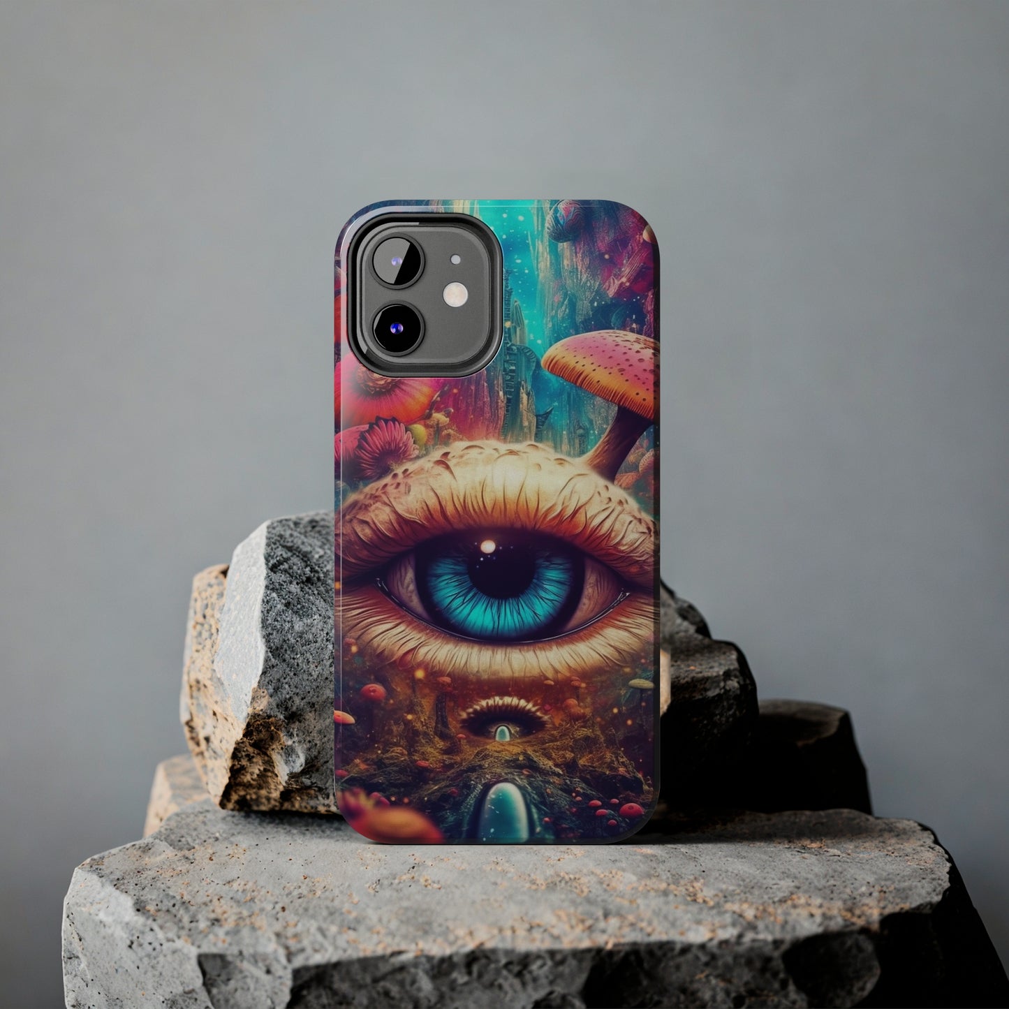 Eye of the Mushroom Psychedelic Art iPhone Case | Embrace the Trippy Enigma