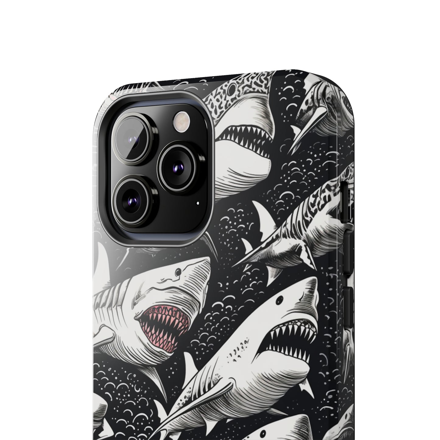 Deep Blue Mystery: Majestic Shark Design | Aquatic Adventure iPhone Case