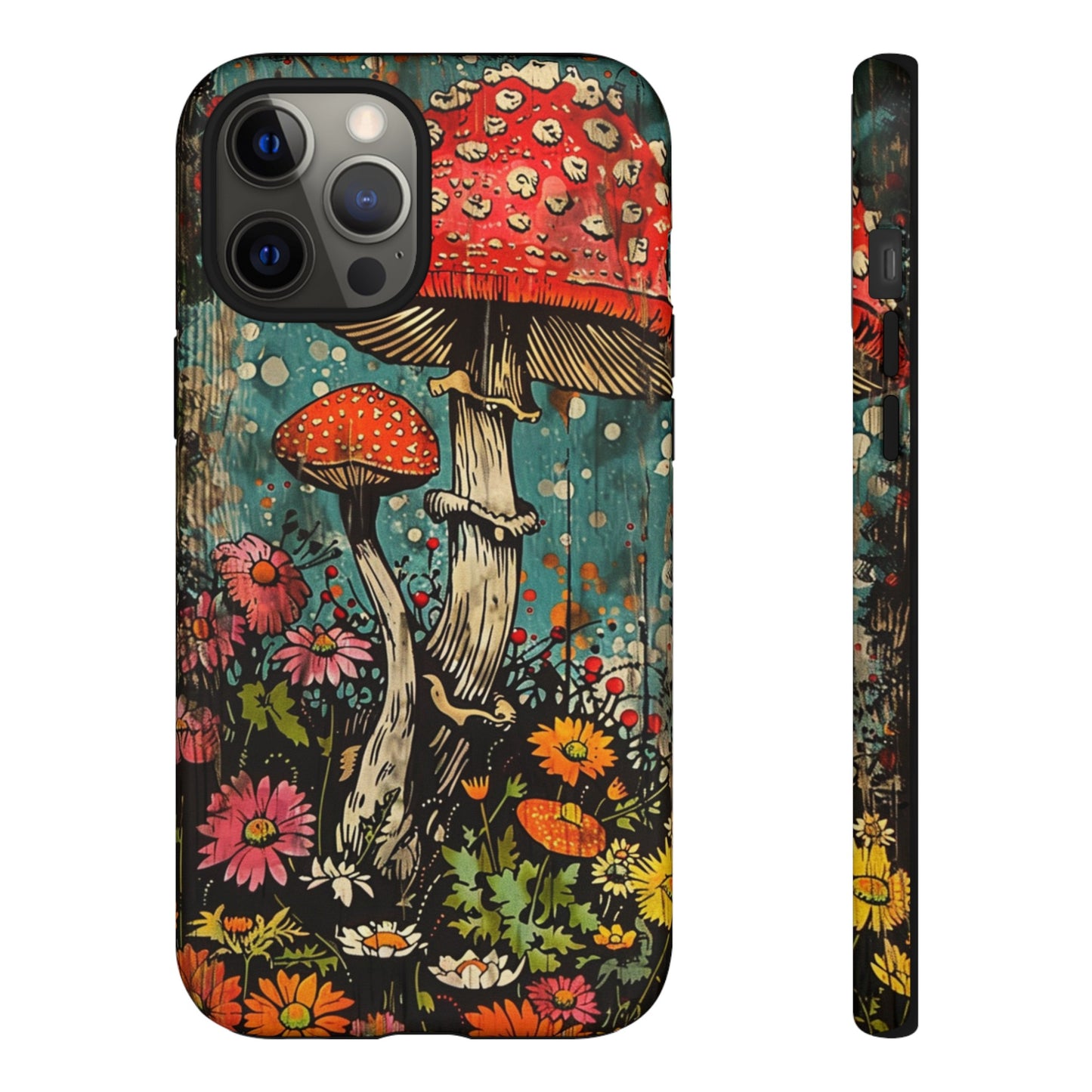 Trippy Magic Mushroom Retro Art Phone Case