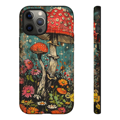 Trippy Magic Mushroom Retro Art Phone Case