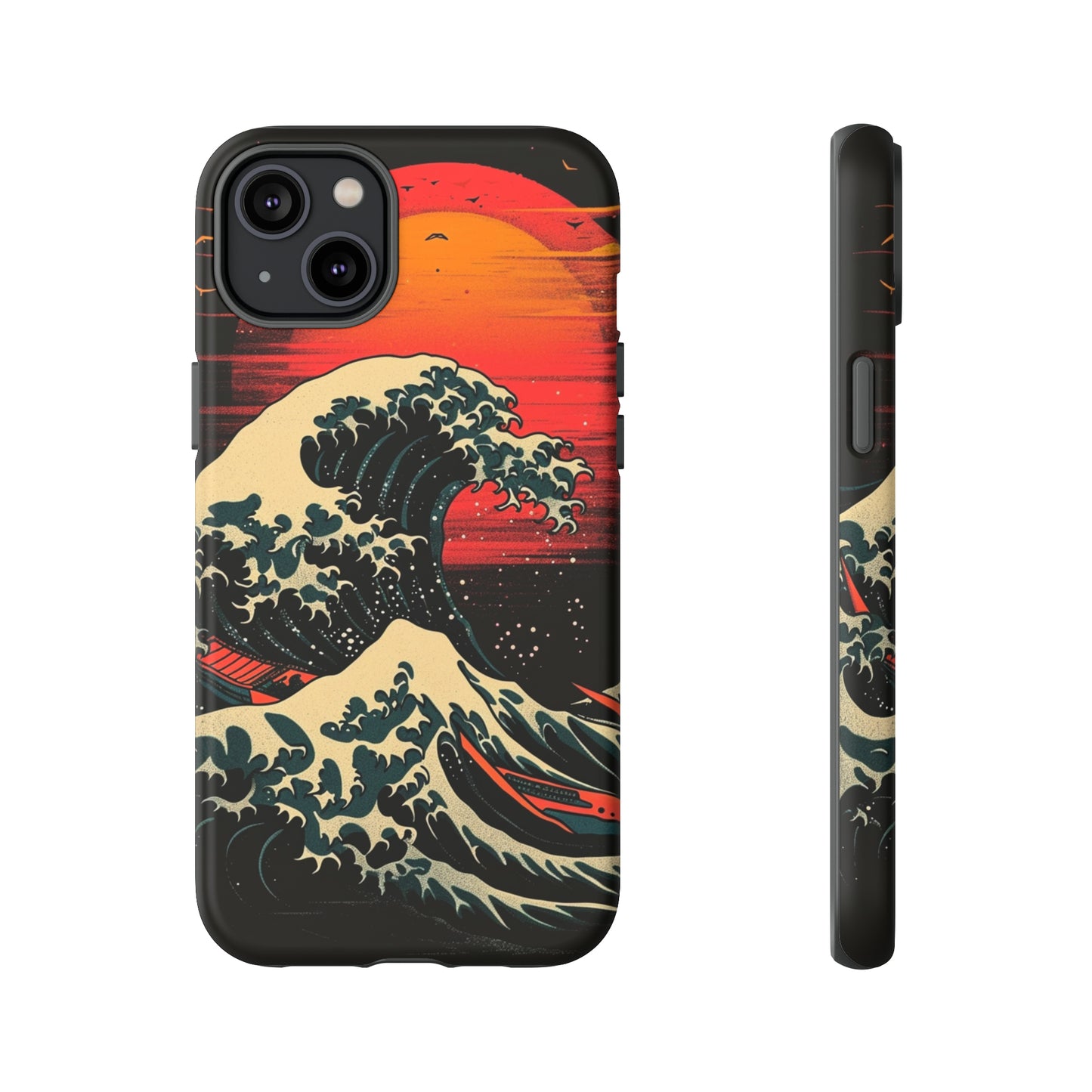 Great Wave off Kanagawa Retro Sunset