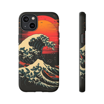 Great Wave off Kanagawa Retro Sunset