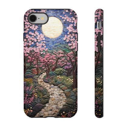 Mosaic tile moonlit scene phone cover for Samsung Galaxy S23