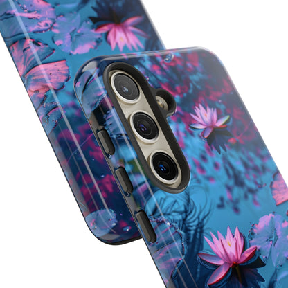 Magenta and Blue Color Zen Lily Pad Phone Case