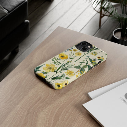 Floral Sage Yellow Wildflower Phone Case