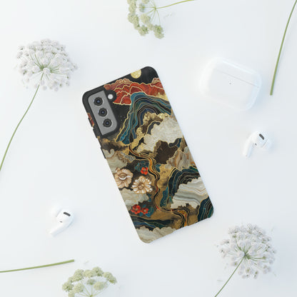 Chiyogami Stained Glass Floral Mountain Phone Case