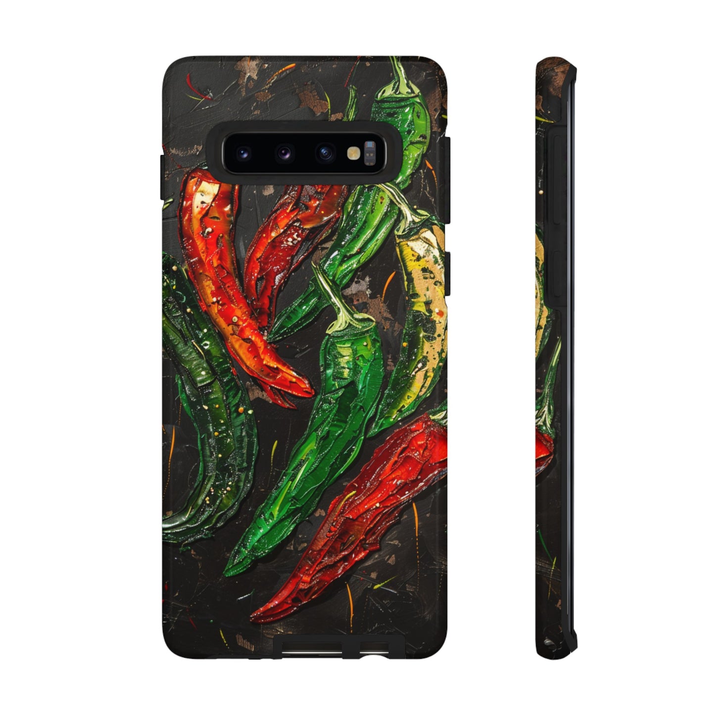 Green and Red Chili Peppers Phone Case