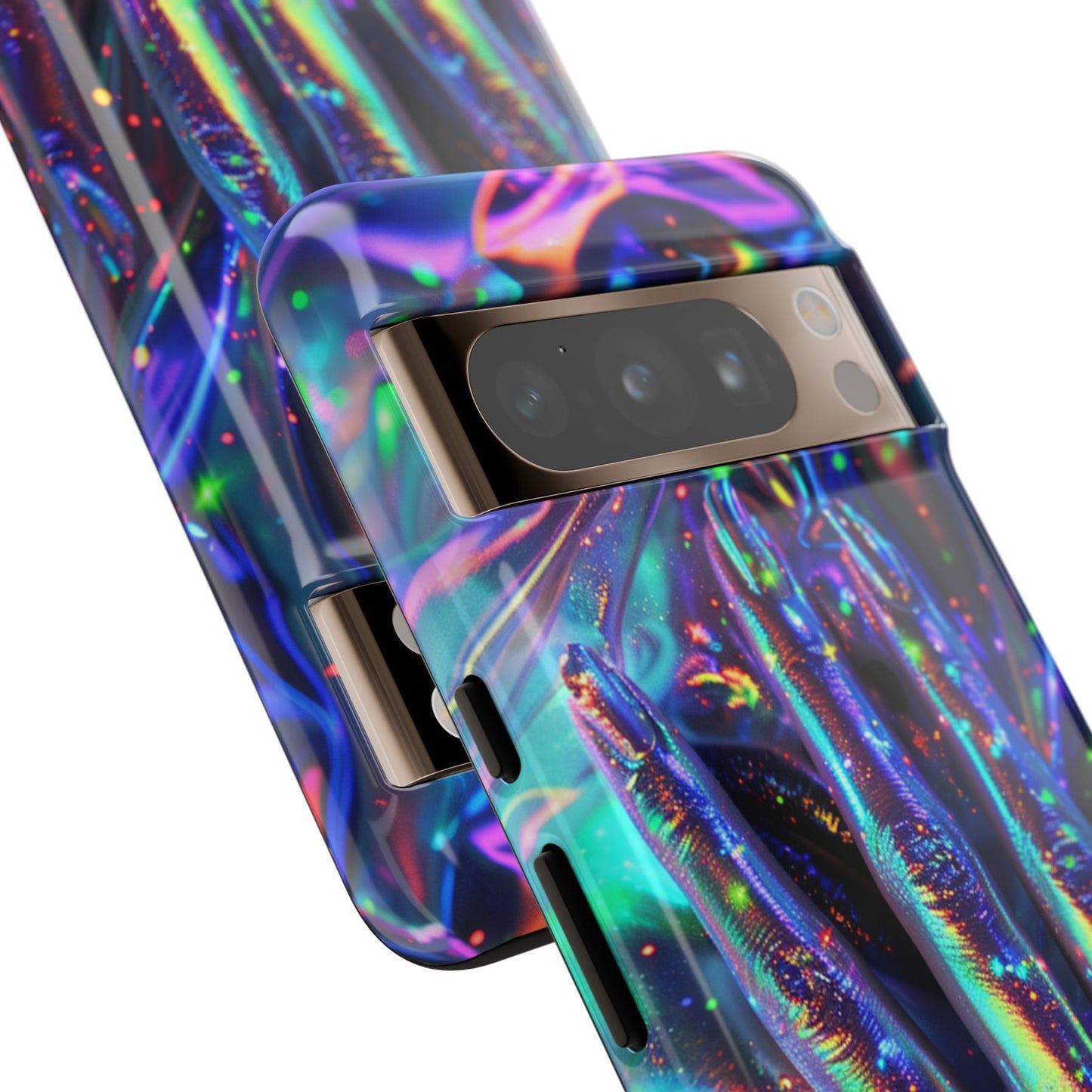 Marbled opalescent Holographic Print Phone Case