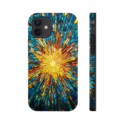 Stained Glass Sunburst Magic | Tough iPhone Case | Embrace Vibrant Style and Reliable Protection