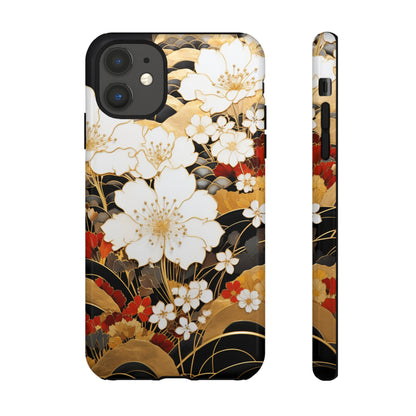 Chiyogami Floral Tough iPhone Case Galaxy S23 S22 S21 S20 Plus Ultra | Iphone 14 13 12 11 8 Pro Max Mini | Pixel 7 6 Pro 5 | Japanese Boho