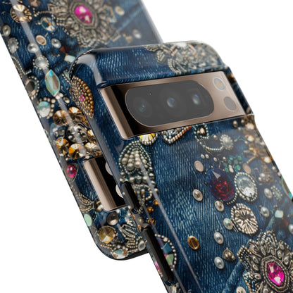 Blue Jean Queen Rhinestone Bling Phone Case