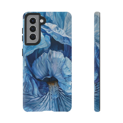 Floral Blue Iris Oil Painting Flower Phone Case