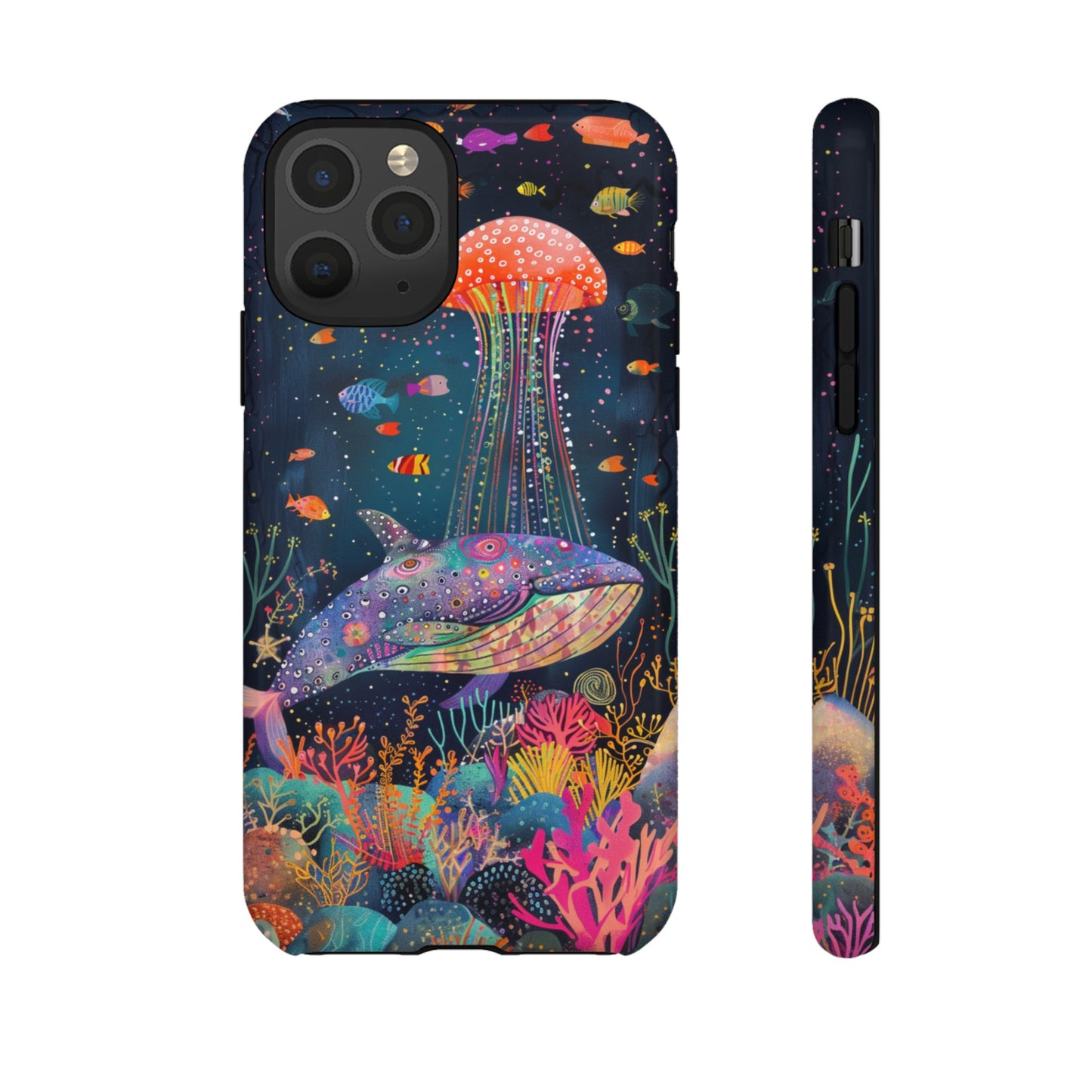 Whale Shark, Turtle, Jellyfish Phone Case