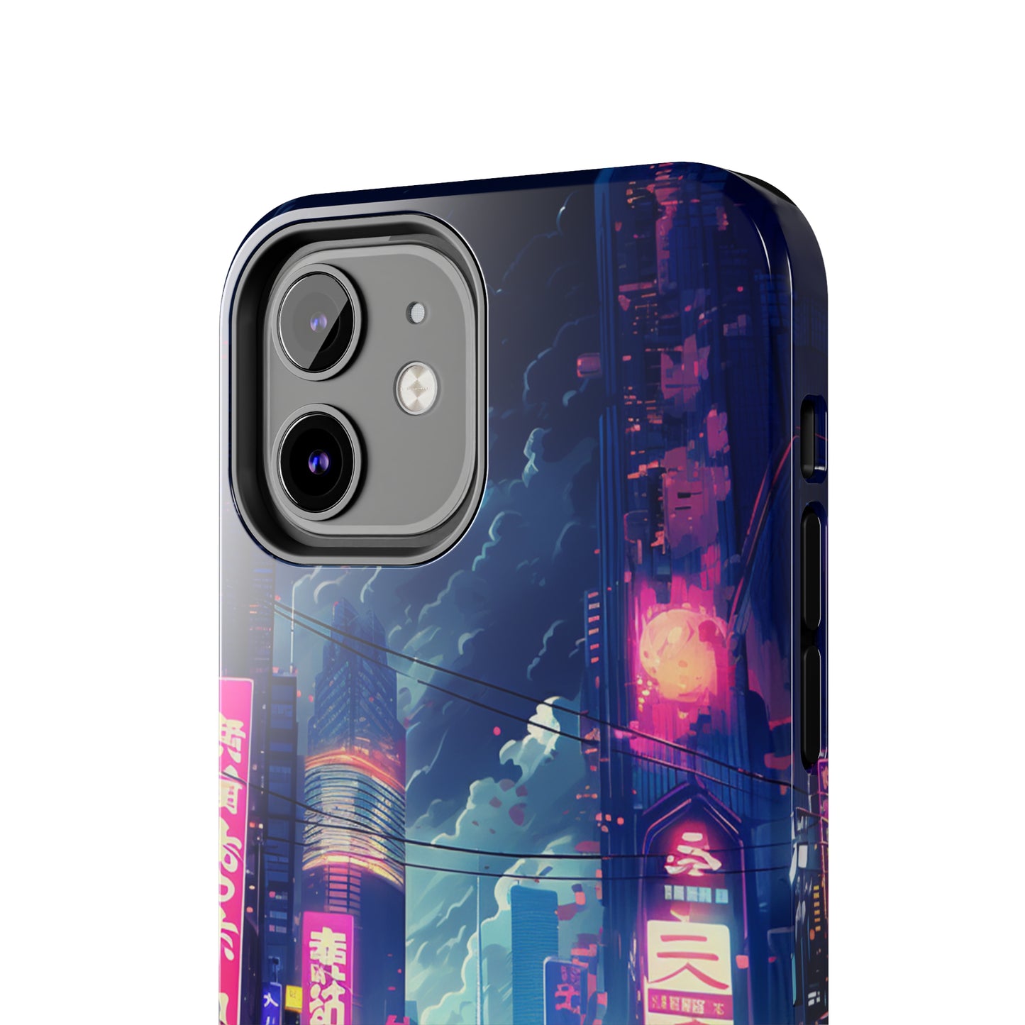 Synthwave Japanese Cyberpunk Night City iPhone Case