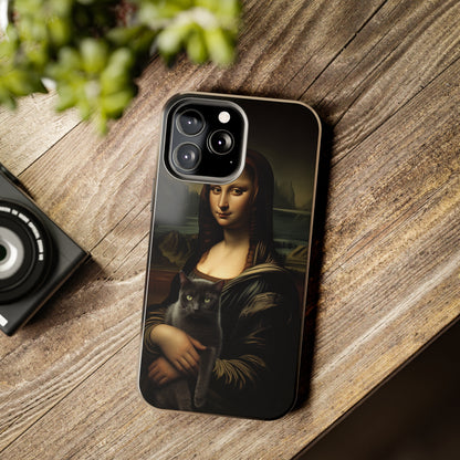 Mona Lisa with Cat iPhone Case | Art Phone Cases