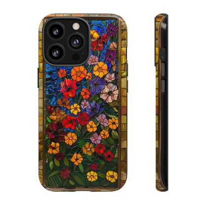 Gustav Klimt Style Flower Garden Painting Phone Case for iPhone 15, 14, Pro Max, 13, 12 & Samsung Galaxy S23, S22, S21, Google Pixel