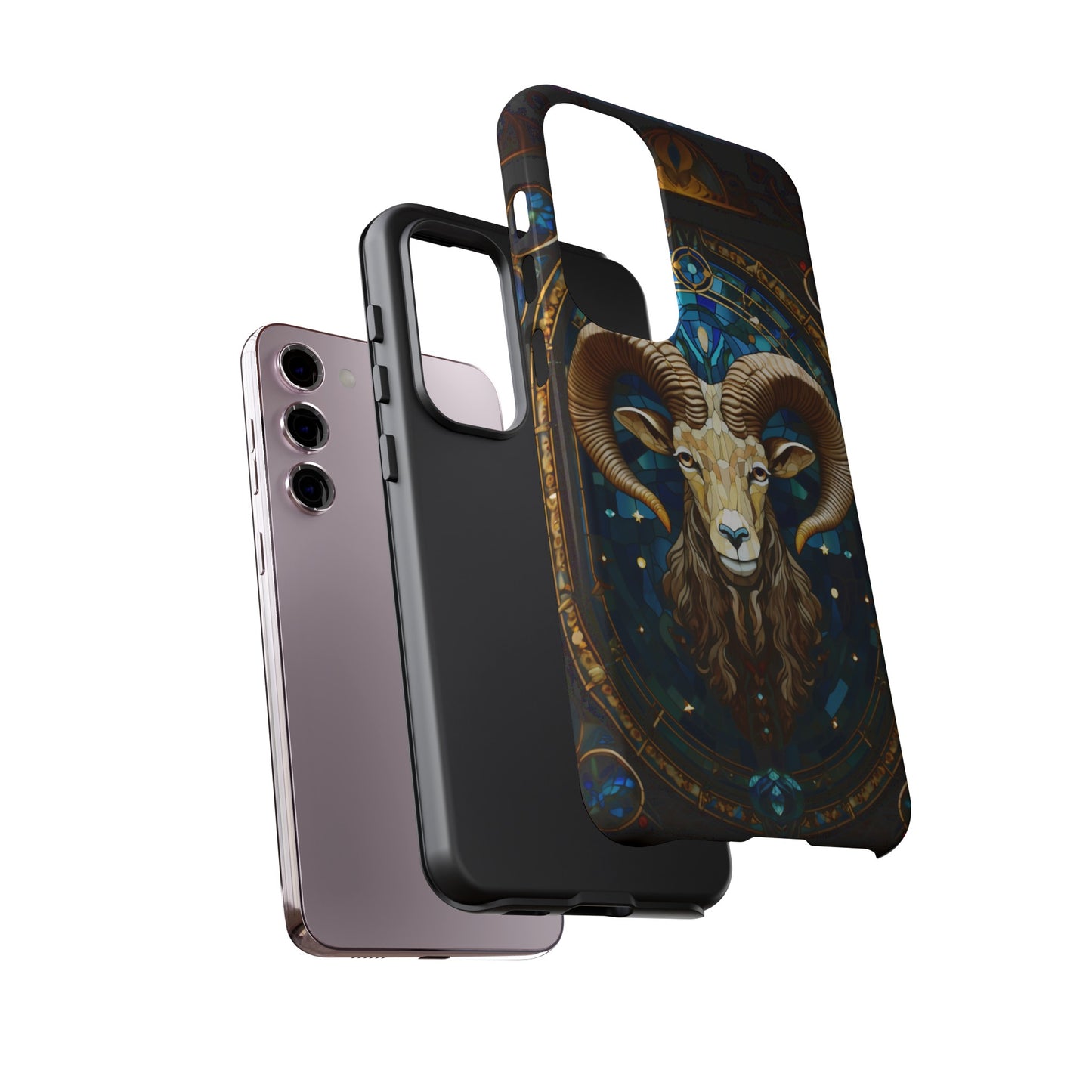 Aries Astrology Stained Glass Design Phone Case