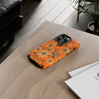 Orange Floral Phone Case Cute Summer Flower Aesthetic