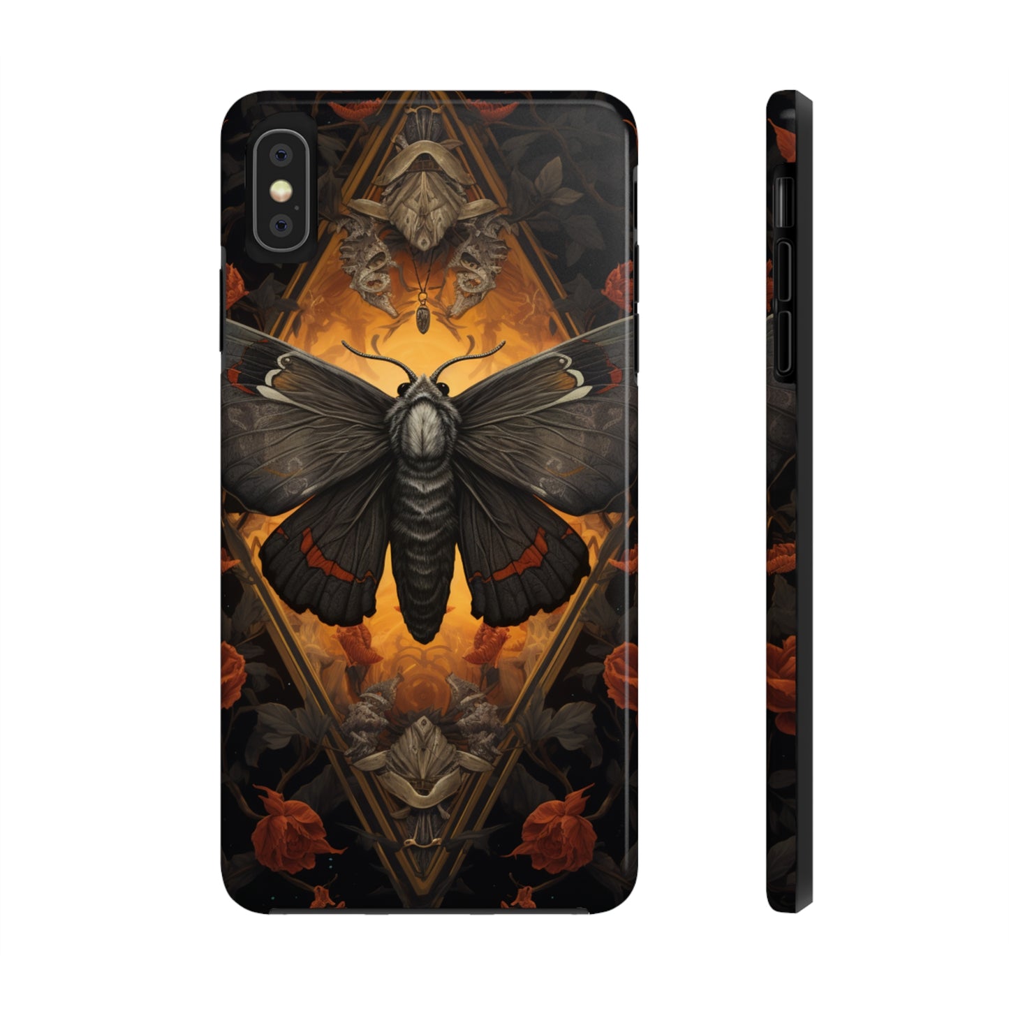 iPhone Case | Lost in Thought: Dark Academia Moth iPhone Tough Case