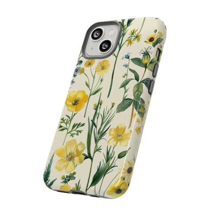 Floral Sage Yellow Wildflower Phone Case