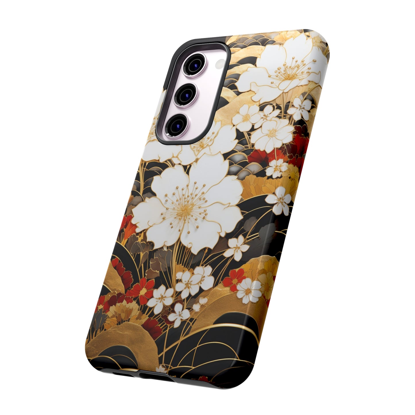 Chiyogami Floral Tough iPhone Case Galaxy S23 S22 S21 S20 Plus Ultra | Iphone 14 13 12 11 8 Pro Max Mini | Pixel 7 6 Pro 5 | Japanese Boho