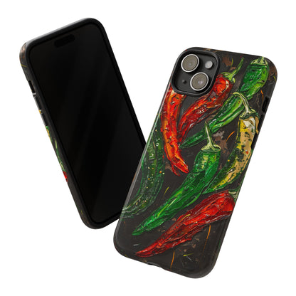 Green and Red Chili Peppers Phone Case