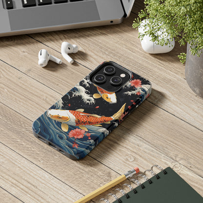 Graceful Flow: Koi Fish Inspired | Japanese Art Masterpiece iPhone Case