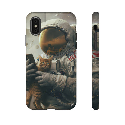 The Astronaut and the Cat Phone Case