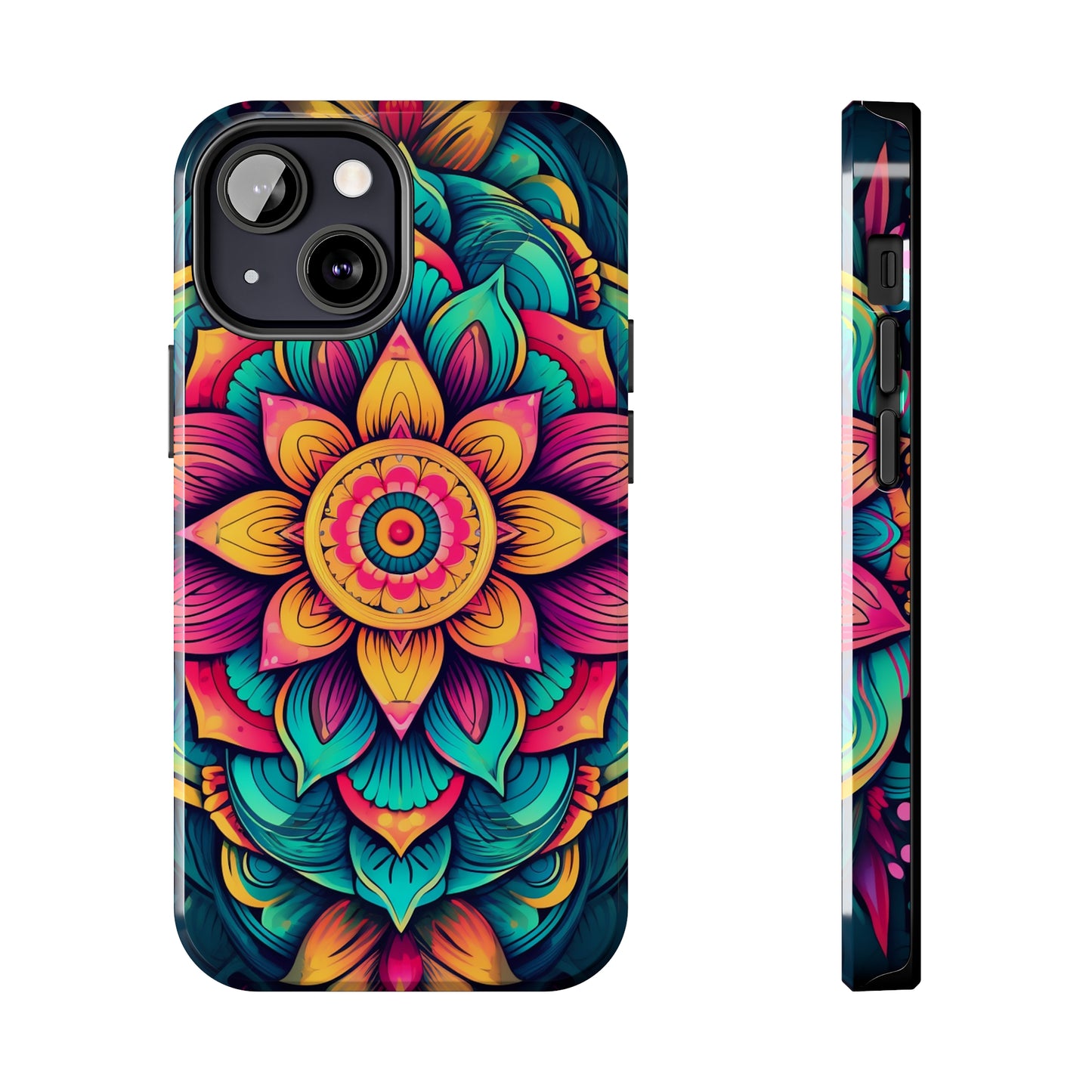 Cosmic Harmony: Rainbow Mandala | Spiritual Symmetry iPhone Case