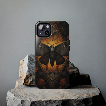 iPhone Case | Lost in Thought: Dark Academia Moth iPhone Tough Case