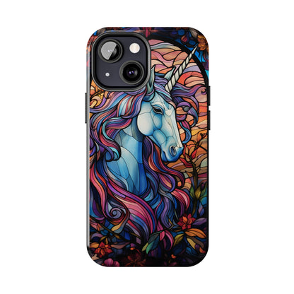 Unicorn Stained Glass iPhone Case | Mythical Beauty and Device Protection