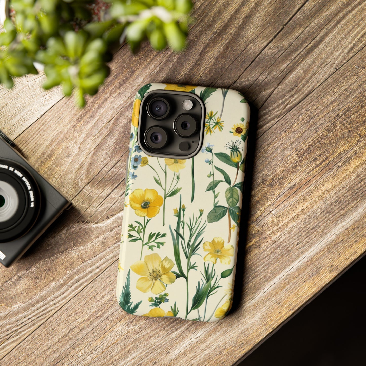 Floral Sage Yellow Wildflower Phone Case