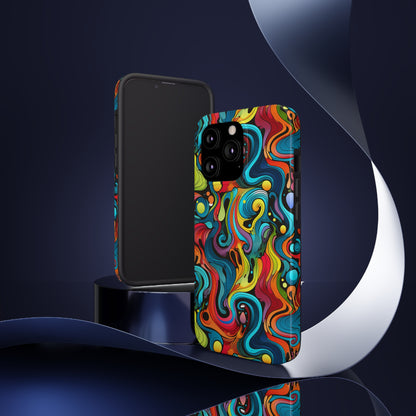 Psychedelic Rainbow Tough iPhone Case | Embrace Vibrant Style and Reliable Protection