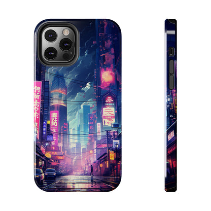 Synthwave Japanese Cyberpunk Night City iPhone Case