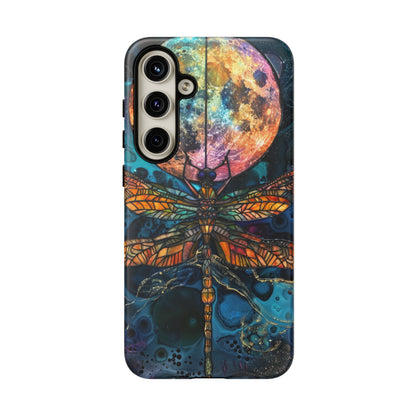 Full Moon Stained Glass Dragonfly Phone Cover