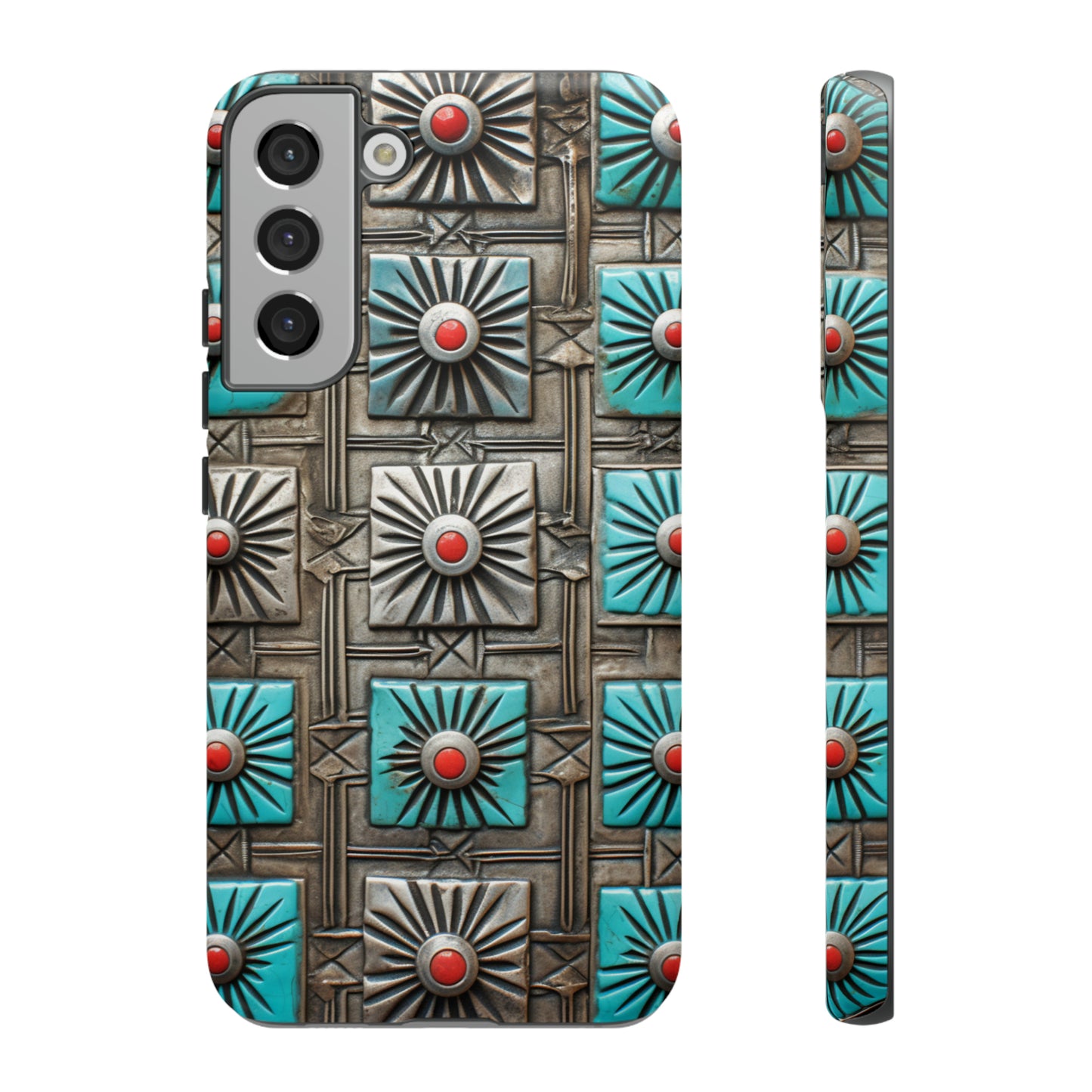 Vintage Navajo Native American Turquoise Concho Phone Case for iPhone 15, 14, 13, 12, 11 Pro Max, 14 Plus, iPhone XS Max, iPhone XR, iPhone 7, 8, 14, 15 Plus, SE