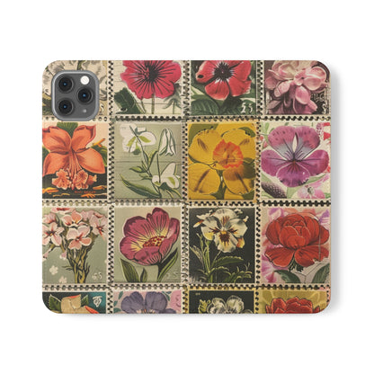 Vintage Floral Stamp Collection Flip Case