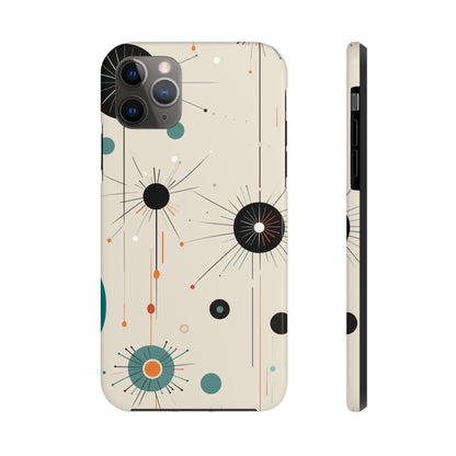 Mid-Century Atomic Age Tough iPhone Case | Retro Phone Cover