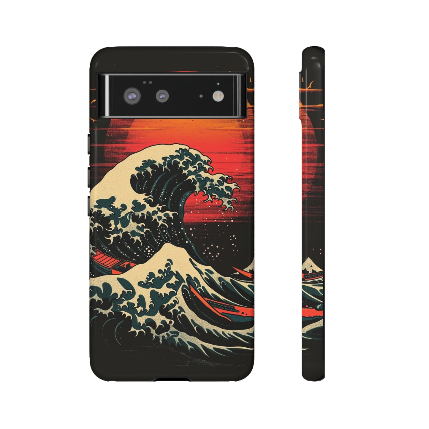 Great Wave off Kanagawa Retro Sunset