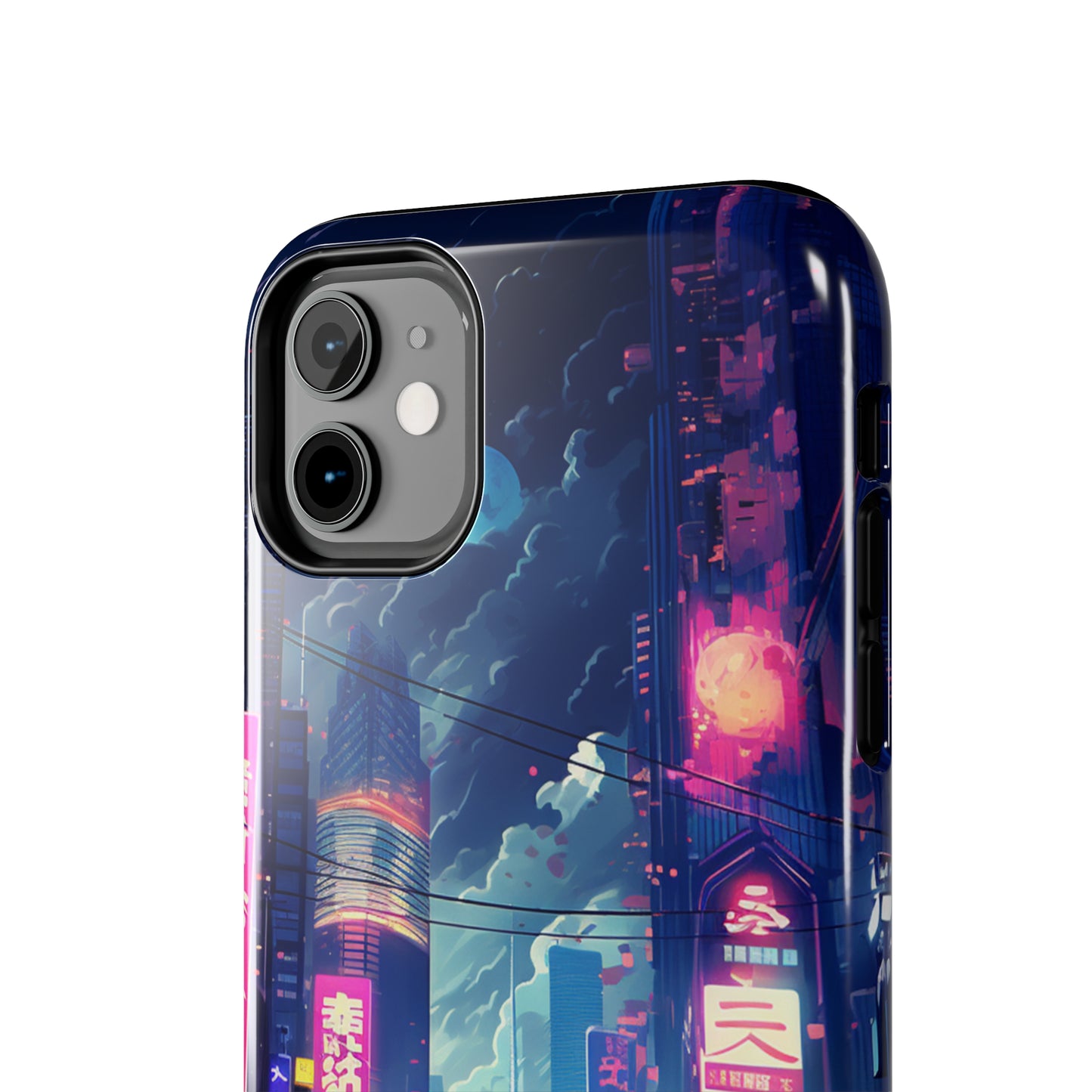 Synthwave Japanese Cyberpunk Night City iPhone Case