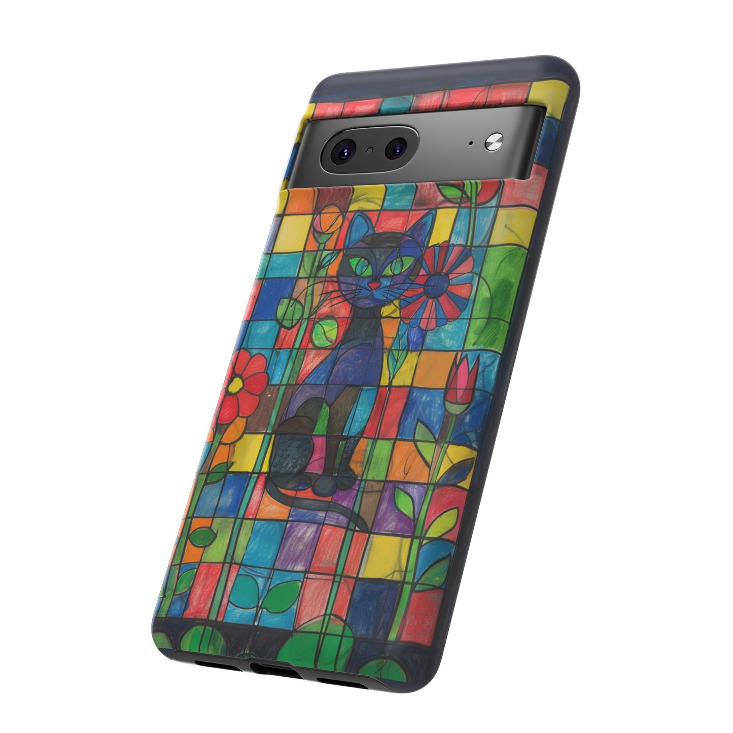 Cat in the Stained Glass Garden Phone Case