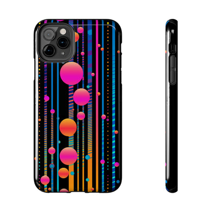 Experience a Blast from the Past: Retro Psychedelic Bubbles Tough Case for Apple iPhone Models