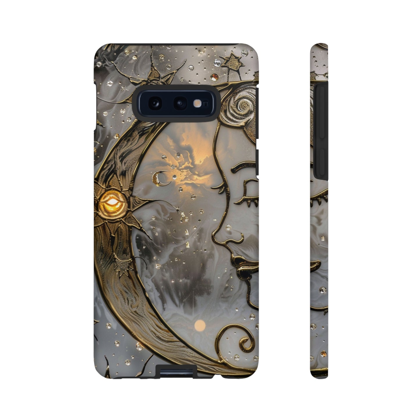 Moon Stars Stained Glass Starry Night Phone Case