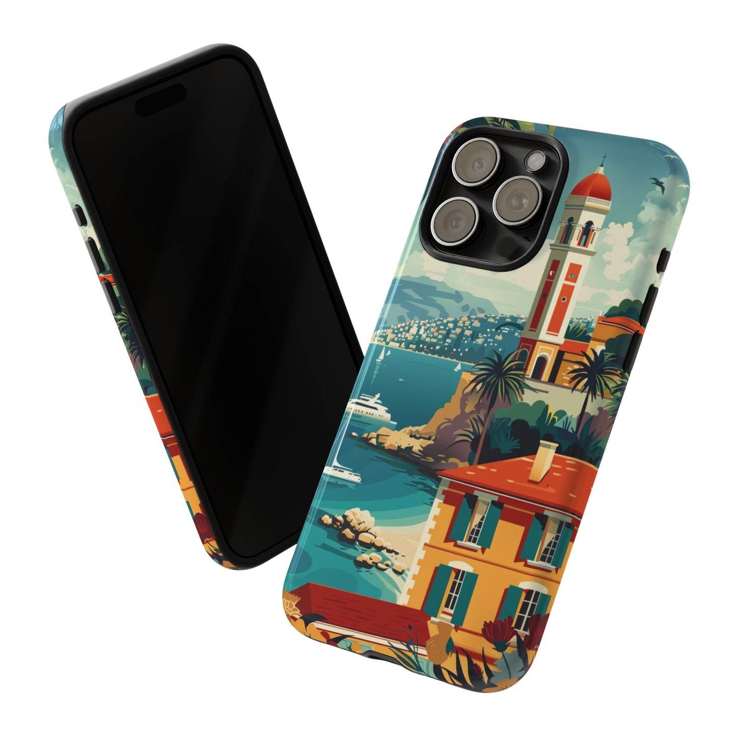 Midcentury French Riviera Landscape Painting Phone Case