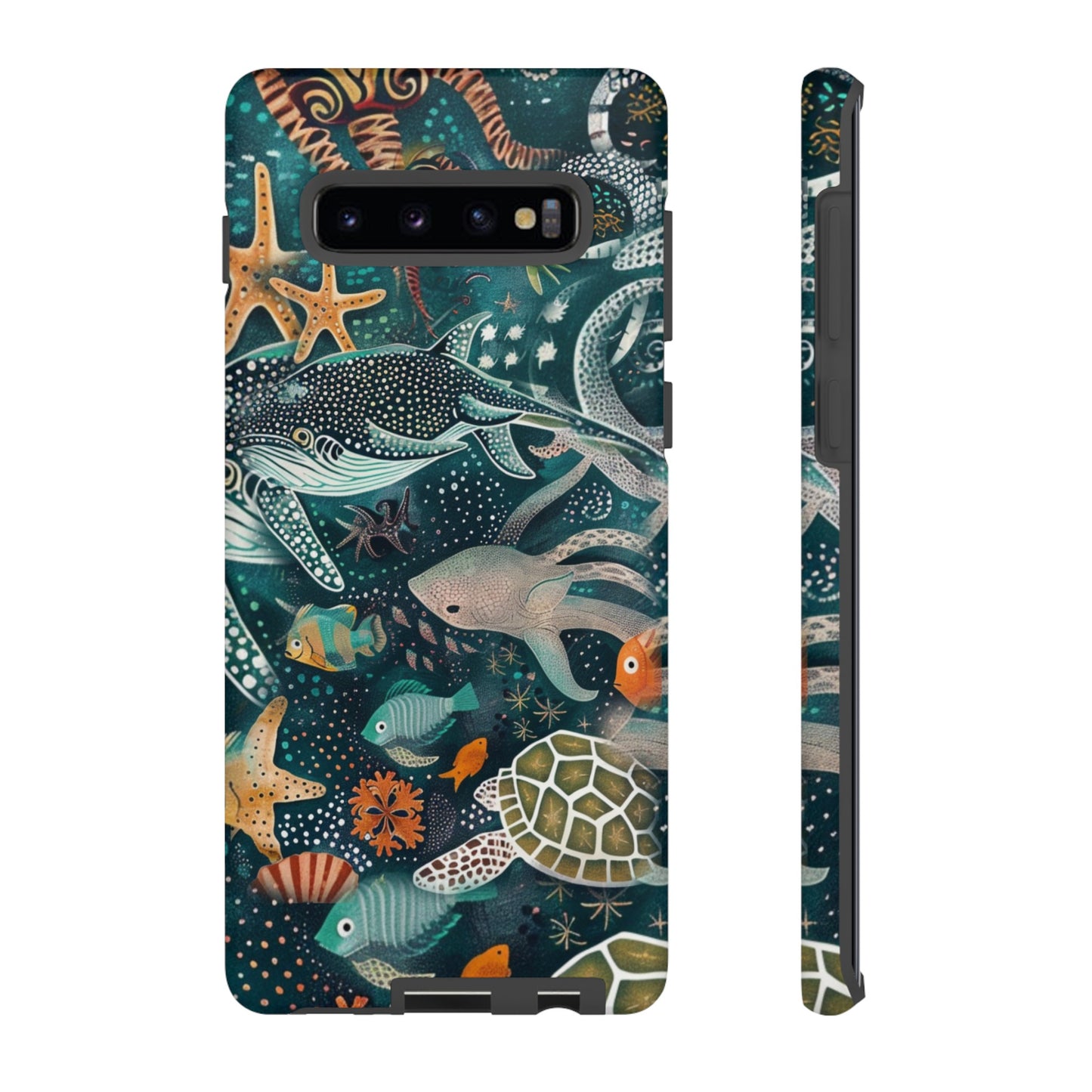 Undersea World Shark, Turtle, Manta Ray Phone Case