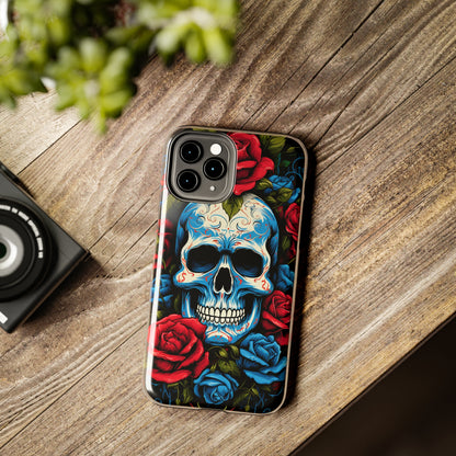 Skull and Roses iPhone Case | Edgy Elegance and Timeless Beauty