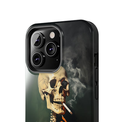 Smoking Skull iPhone Case | Edgy Style with a Mysterious Vibe for iPhone 11, 12, 13, 14, SE 2020 & Mor