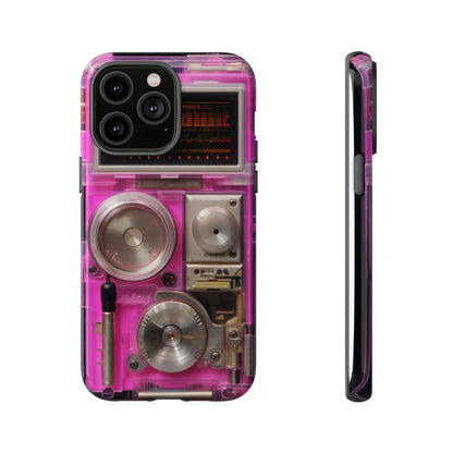 Cyberpunk Techno Gadget Walkman: Retro-Futuristic Premium Tough Phone Case | Iconic Style for iPhone, Samsung Galaxy, and Google Pixel