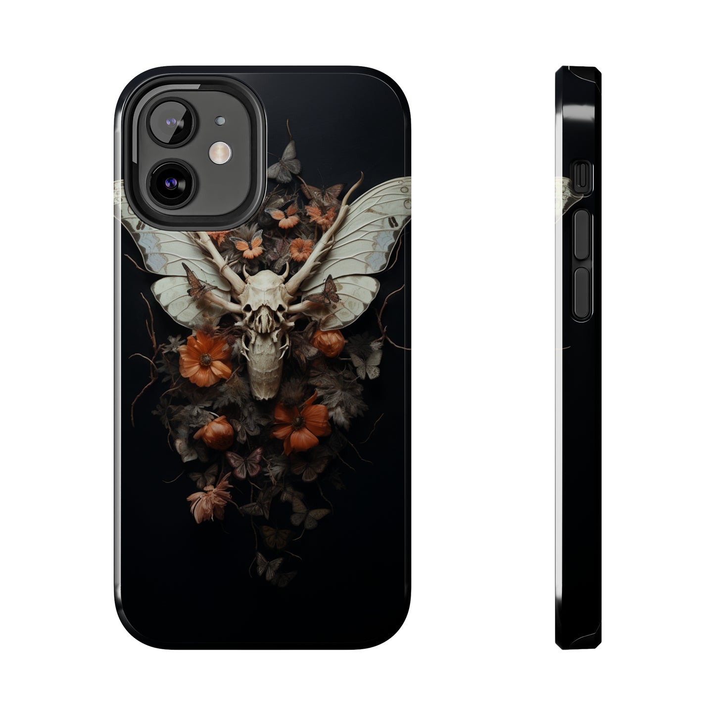 Deadhead Moth Gothic Dark Academia iPhone Case | Spooky Skull Mysterious Elegance